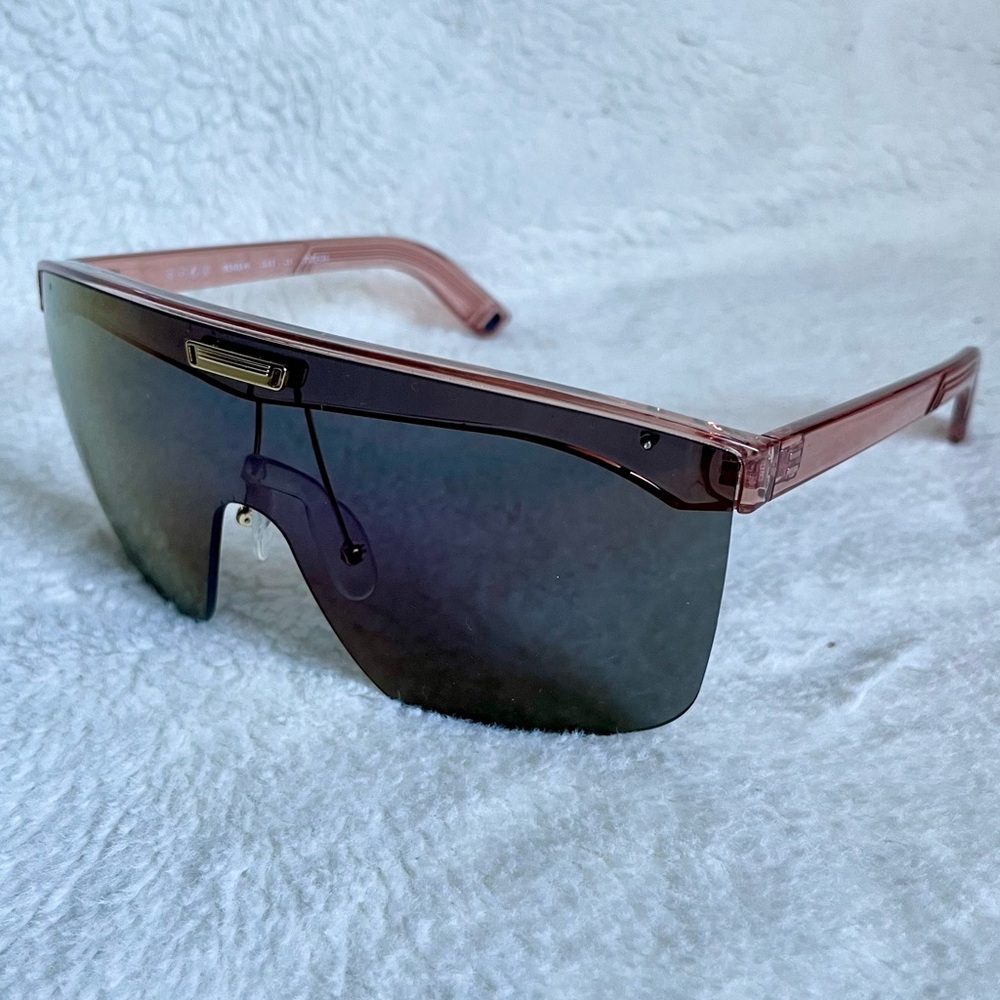 Indescratchables Renew Shield Sunglasses Transparent Coral frame with